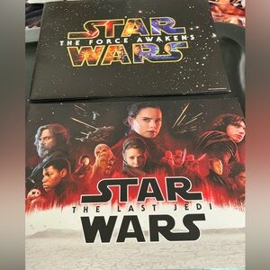 Disney Store Lithograph set ofStar Wars The Last Jedi  and The Force Awakens